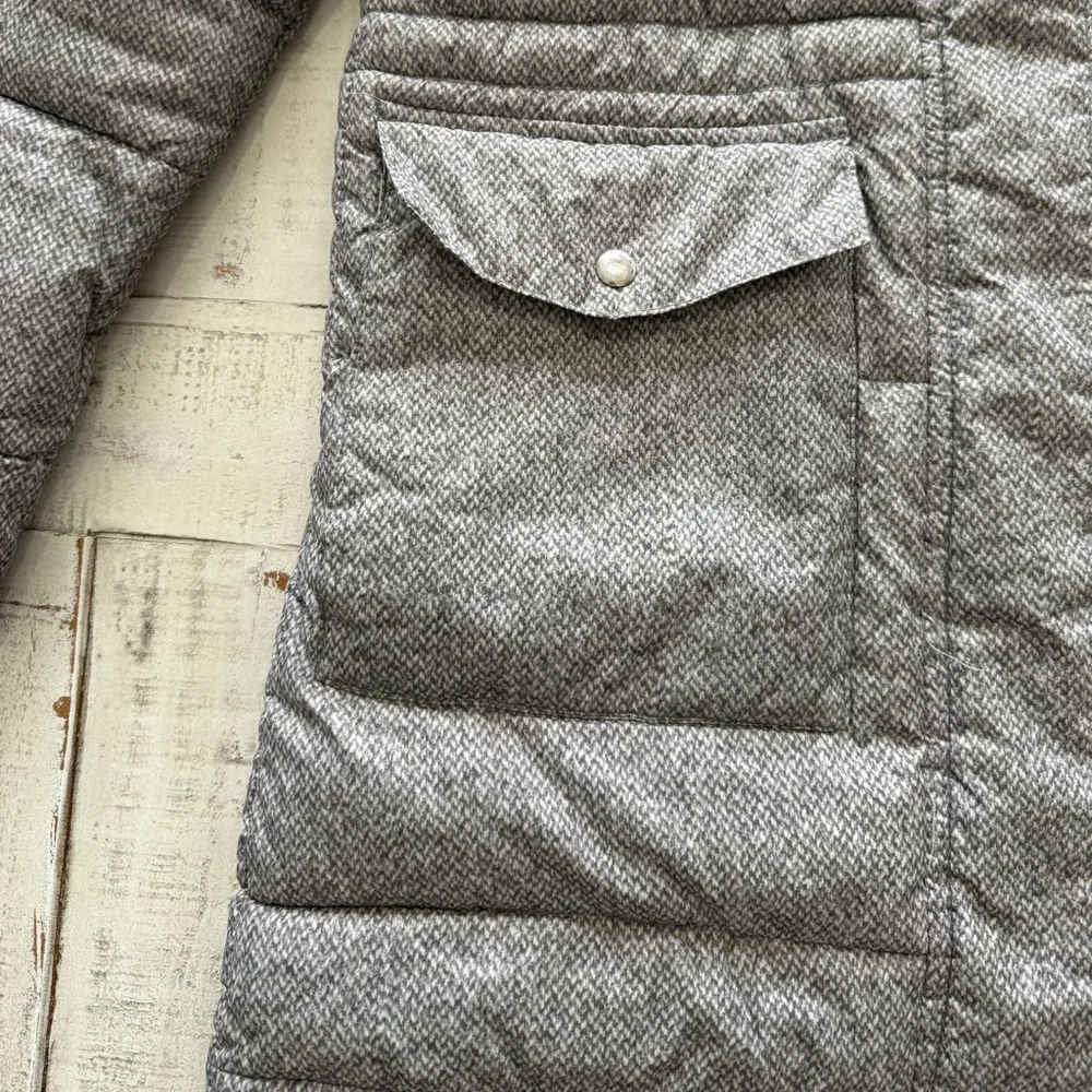 Gray Winter Coat with Faux Fur Hood Long Length - Picture 10 of 14